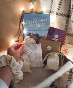 Boîte de lecture de Noël avec livre Aller simple pour Noël