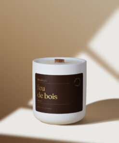 Bougie de soya Feu de bois – Parfum chaleureux et boisé