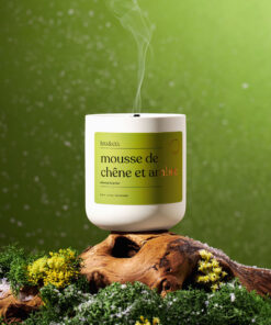 Bougie Mousse de chêne et ambre – Parfum nature Québec