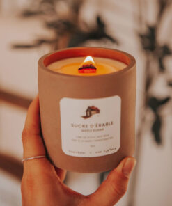 Bougie au sucre d’érable – Cadeau cocooning québécois