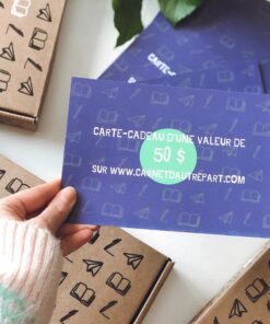 Carte-cadeau Carnet d’autrepart – Choix boîte de lecture Québec