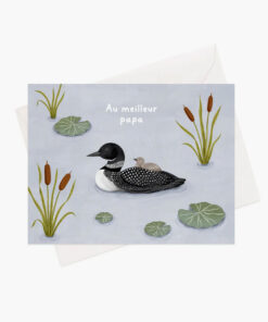 Carte de souhaits Papa huard – Hommage au papa protecteur