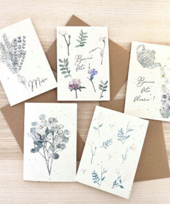Carte de vœux à planter ensemencée de fleurs sauvages – Écoresponsable