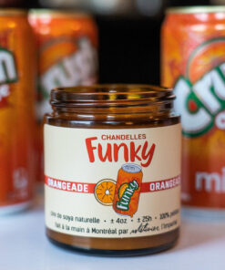 Chandelle Funky parfum orangeade – Bougie jeunesse Québec