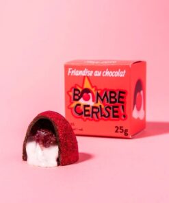 Chocolat Bombe Cerise Ernestine – Cadeau gourmand Québec