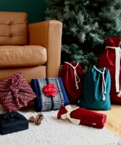 Emballages cadeaux écologiques et réutilisables en tissu