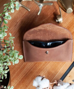 Étui à lunettes en cuir véritable – Cadeau élégant