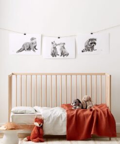 Illustrations d’animaux adorables – Cadeau chambre enfant