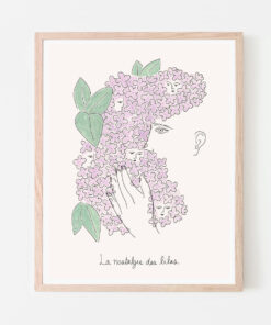 Affiche La nostalgie des lilas – Cadeau souvenir Québec