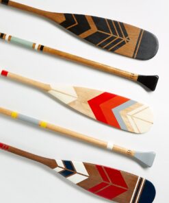 Pagaie en bois décorative Onquata – Cadeau artisanal Wendake Québec