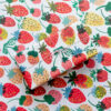 Papier d’emballage Les fraises – Cadeau Québec coloré et recyclé