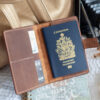 Étui à passeport en cuir élégant pour voyageurs