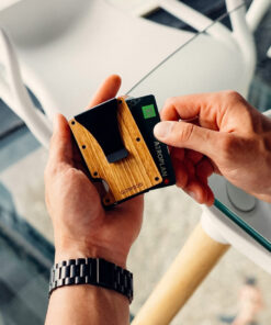 Portefeuille en bois avec protection RFID