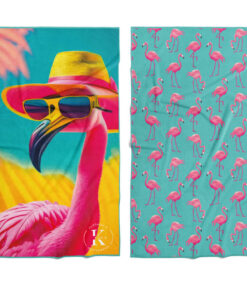 Serviette microfibre Flamant Rose – Enfants plage et piscine