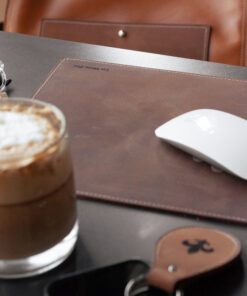 Tapis de souris en cuir – Accessoire bureau chic