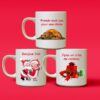 Ensemble de 3 tasses Noël OUI MANON - Cadeau québécois personnalisé