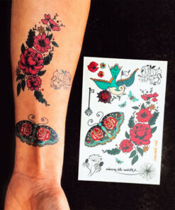 Tatouages temporaires À fleur de peau – Motifs féminins délicats