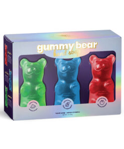 Trio de savons Gummy Bears – Parfums melon d’eau, baies et pêche