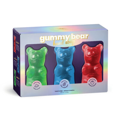 Trio de savons Gummy Bears – Parfums melon d’eau, baies et pêche