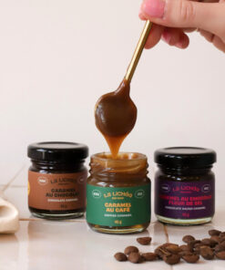 Trio de petits pots de caramel choco-café – Cadeau gourmand